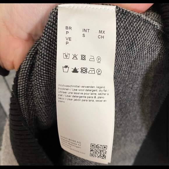 Hugo Boss Gray Plaid Wool Blend Knit Sweater Dress - Picture 7 of 10